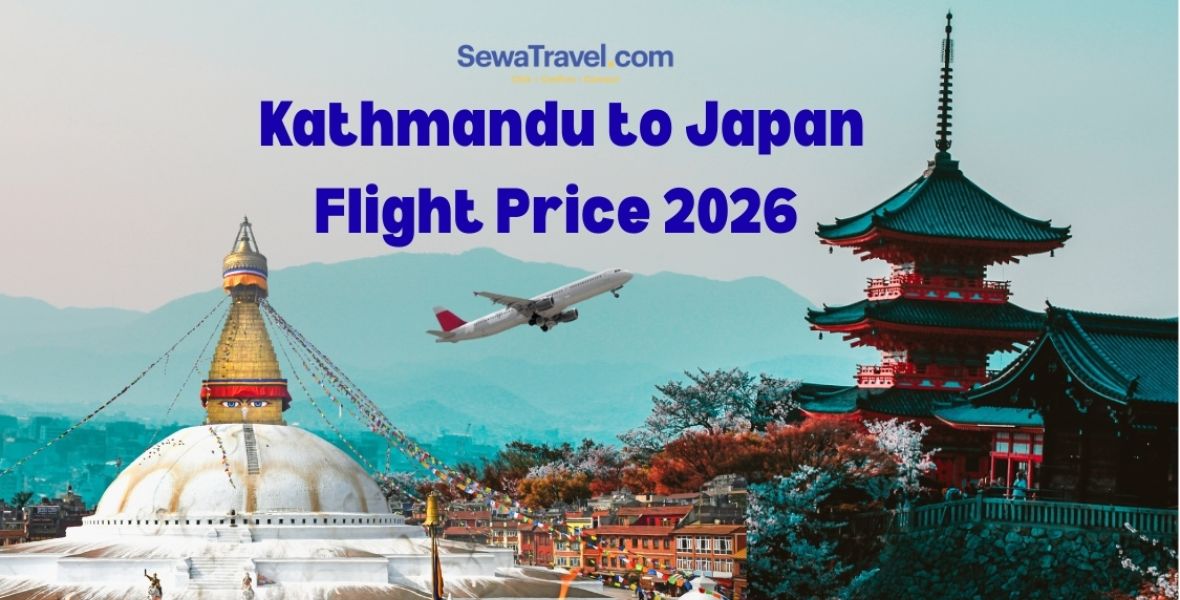 Kathmandu to Japan flight price comparison showing airlines and ticket costs