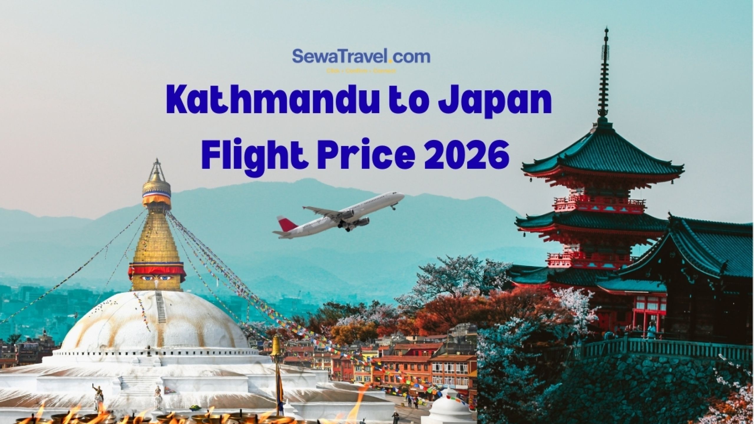 Kathmandu to Japan flight price comparison showing airlines and ticket costs