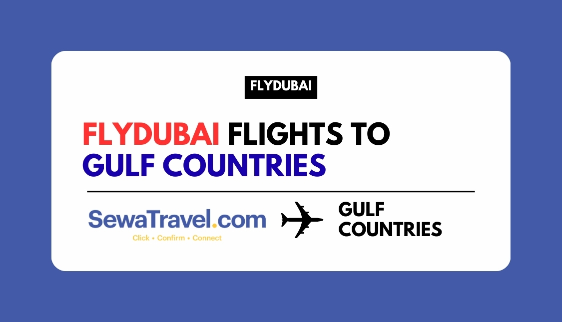 Flydubai aircraft at Tribhuvan International Airport operating flights from Kathmandu to Gulf countries